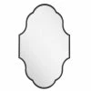 Signature Hardware Lucido 22-3/4 x 37-1/4 x 1 in. Irregular Decorative Vanity Mirror in Black Powder Coat