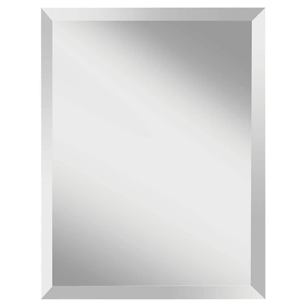 Feiss Infinity 28 x 22 in. Frameless Rectangle Mirror in Clear 1 Feiss Infinity 28 x 22 in. Frameless Rectangle Mirror in Clear