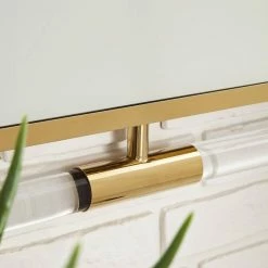 James Martin Vanities 29-7/8 in. Rectangular Mirror in Polished Gold -Lotus & Windoware, Inc. Shop Query 703