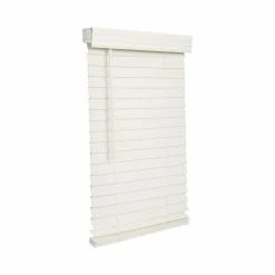 Lotus & Windoware, Inc. 34 x 60 x 2 in. Cordless Faux Wood Blind, White