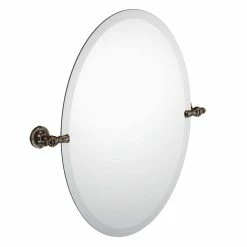Moen Gilcrest® 26 x 2-97/100 in. Zinc-Glass Oval Tilt Mirror in Oil Rubbed Bronze