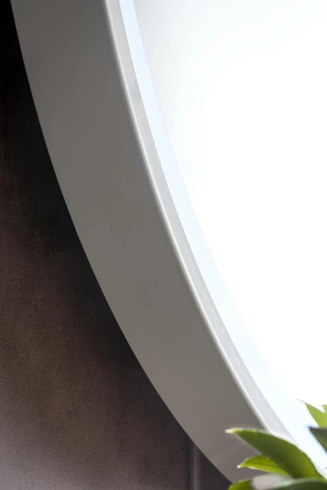 James Martin Vanities 24 in. Round LED Mirror in Glossy White 2 James Martin Vanities 24 in. Round LED Mirror in Glossy White - Image 2