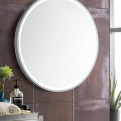 James Martin Vanities 24 in. Round LED Mirror in Glossy White 9 James Martin Vanities 24 in. Round LED Mirror in Glossy White -Lotus & Windoware, Inc. Shop Query 753