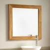 Signature Hardware Wulan 27-5/8 in. Rectangular Mirror in Natural Wood