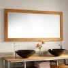 Signature Hardware Wulan 55-1/4 in. Rectangular Mirror in Natural Wood