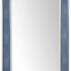 James Martin Vanities Element 28 in. Mirror, Silver with Delft Blue