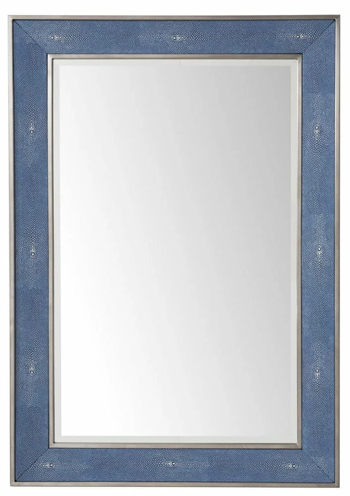 James Martin Vanities Element 28 in. Mirror, Silver with Delft Blue 1 James Martin Vanities Element 28 in. Mirror, Silver with Delft Blue
