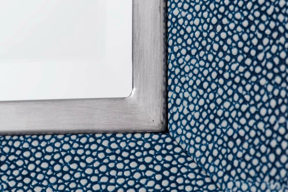 James Martin Vanities Element 28 in. Mirror, Silver with Delft Blue 4 James Martin Vanities Element 28 in. Mirror, Silver with Delft Blue - Image 4