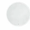 James Martin Vanities 42 in. Round LED Mirror in Glossy White