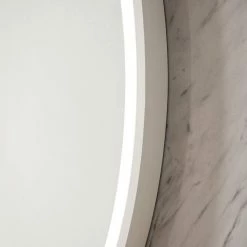 James Martin Vanities 42 in. Round LED Mirror in Glossy White -Lotus & Windoware, Inc. Shop Query 814