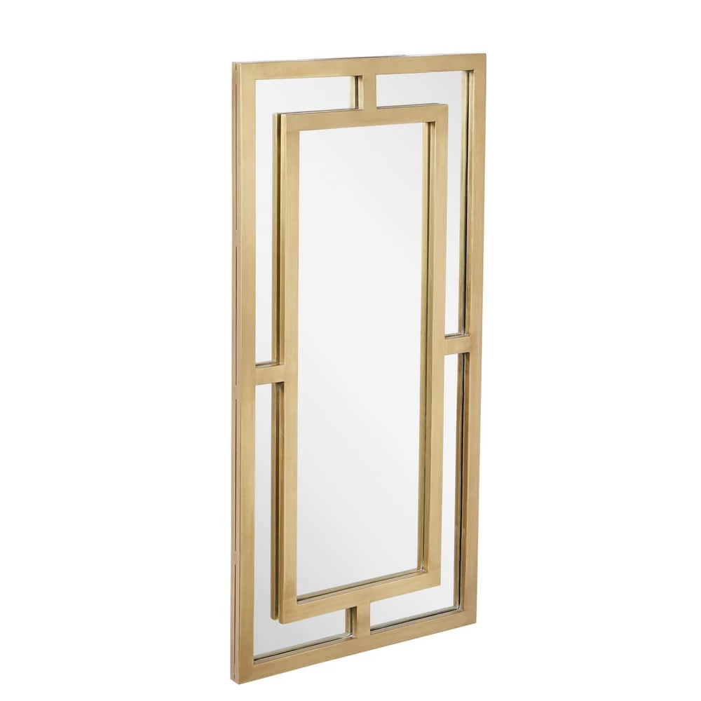 Signature Hardware Austi 18 x 36 x 1 in. Rectangular Decorative Vanity Mirror in Antique Brass 5 Signature Hardware Austi 18 x 36 x 1 in. Rectangular Decorative Vanity Mirror in Antique Brass - Image 5