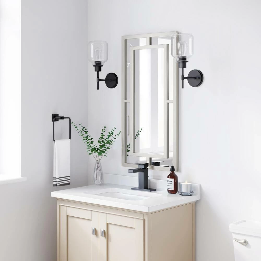Signature Hardware Austi 18 x 36 x 1 in. Rectangular Decorative Vanity Mirror in Nickel 6 Signature Hardware Austi 18 x 36 x 1 in. Rectangular Decorative Vanity Mirror in Nickel - Image 6