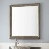 Signature Hardware Davyn 30 in. Mahogany Vanity Mirror in Grey Wash