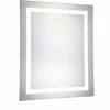Elegant Lighting Nova 30 x 24 in. Frameless Rectangle Mirror with LED in Glossy White