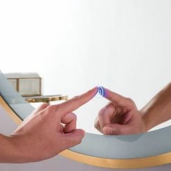 James Martin Vanities Radiance 36 in. Mirror, Brushed Gold -Lotus & Windoware, Inc. Shop Query 877