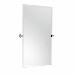 Ginger USA Columnar 36 x 20 in. Large Mirror in Polished Chrome