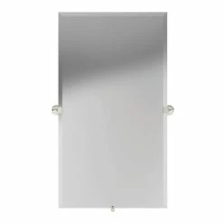 Ginger USA Columnar 36 x 20 in. Solid Brass Rectangle Pivot Portrait Mirror in Polished Nickel