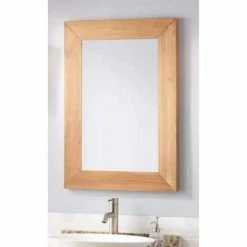 Signature Hardware Osa 24 in. Rectangular Mirror in Natural Teak