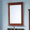 Signature Hardware Keller 24 in. Mahogany Vanity Mirror in Light Cherry
