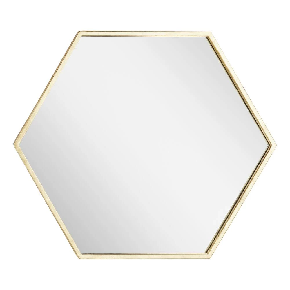 Signature Hardware Sauma 24 in. Hexagonal Vanity Mirror in Gold Leaf 3 Signature Hardware Sauma 24 in. Hexagonal Vanity Mirror in Gold Leaf - Image 3