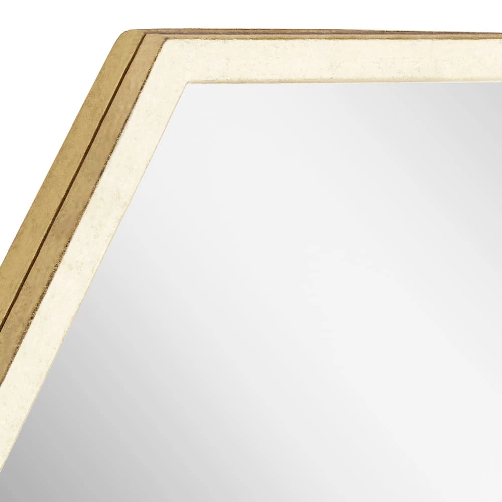 Signature Hardware Sauma 24 in. Hexagonal Vanity Mirror in Gold Leaf 5 Signature Hardware Sauma 24 in. Hexagonal Vanity Mirror in Gold Leaf - Image 5