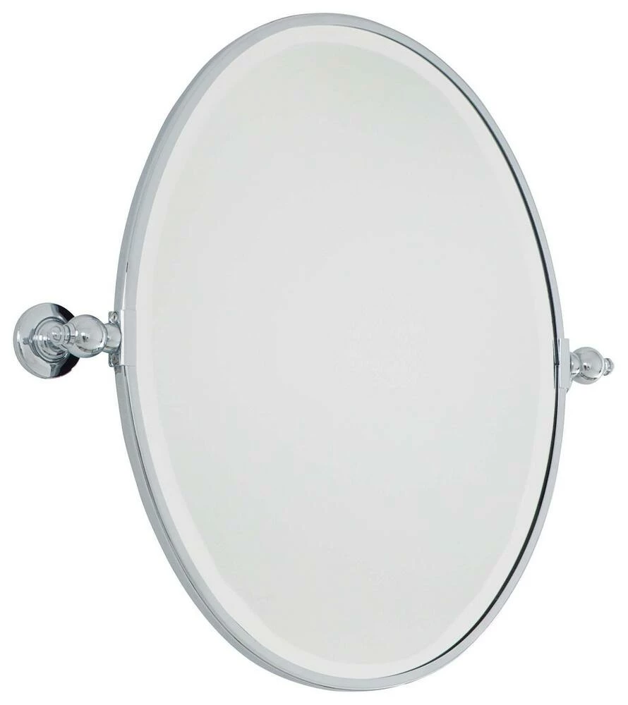 Minka Lavery 24-1/2 x 19-1/2 in. Oval Pivoting Mirror in Polished Chrome 1 Minka Lavery 24-1/2 x 19-1/2 in. Oval Pivoting Mirror in Polished Chrome
