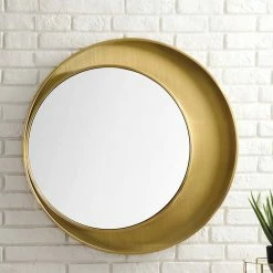 James Martin Vanities 35-3/8 in. Round Mirror in Radiant Gold 10 James Martin Vanities 35-3/8 in. Round Mirror in Radiant Gold -Lotus & Windoware, Inc. Shop Query 965