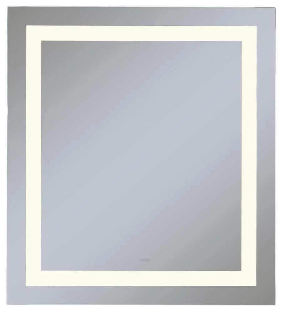 Robern Vitality 30 x 30 in. 2700K Anodized Aluminum Frameless Rectangle Mirror with Light Inset 1 Robern Vitality 30 x 30 in. 2700K Anodized Aluminum Frameless Rectangle Mirror with Light Inset