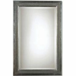 Uttermost Company 35 x 23 in. Triple Beaded Vanity Mirror in Silver