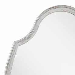Signature Hardware Barewood 22 x 37-3/4 x 1-1/4 in. Oval Decorative Vanity Mirror in Antique Silver -Lotus & Windoware, Inc. Shop Query 986