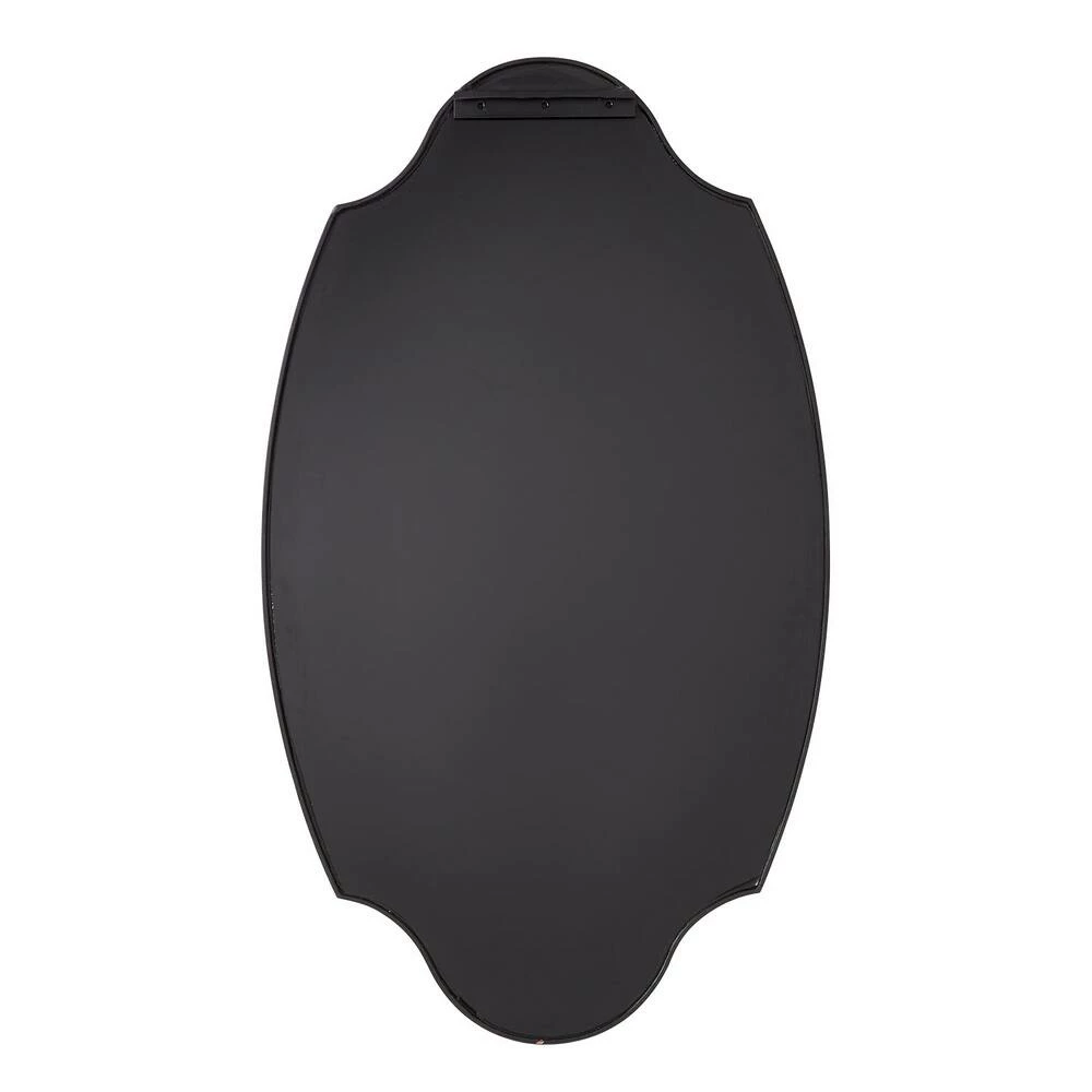 Signature Hardware Barewood 22 x 37-3/4 x 1-1/4 in. Oval Decorative Vanity Mirror in Black Powder Coat 2 Signature Hardware Barewood 22 x 37-3/4 x 1-1/4 in. Oval Decorative Vanity Mirror in Black Powder Coat - Image 2