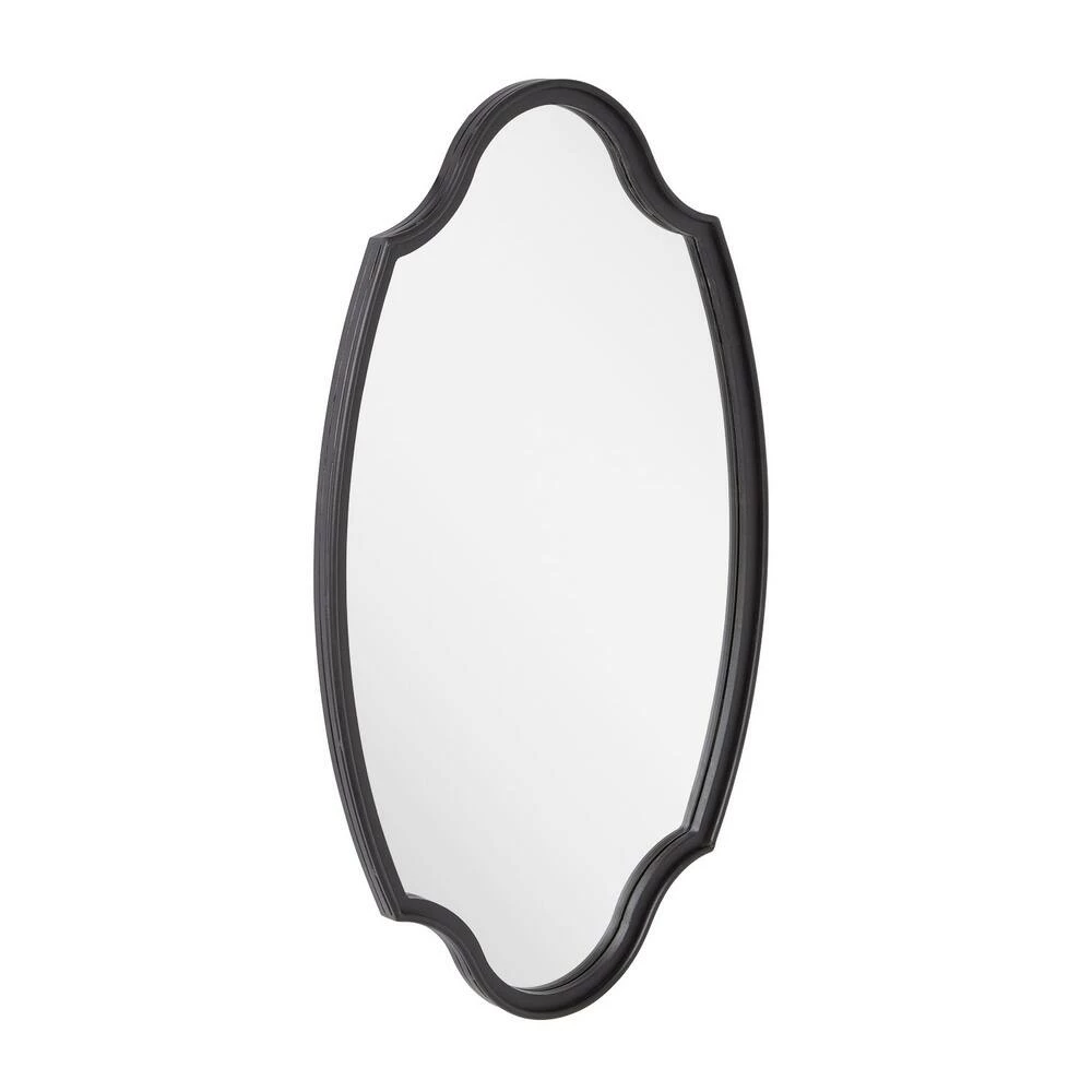 Signature Hardware Barewood 22 x 37-3/4 x 1-1/4 in. Oval Decorative Vanity Mirror in Black Powder Coat 3 Signature Hardware Barewood 22 x 37-3/4 x 1-1/4 in. Oval Decorative Vanity Mirror in Black Powder Coat - Image 3