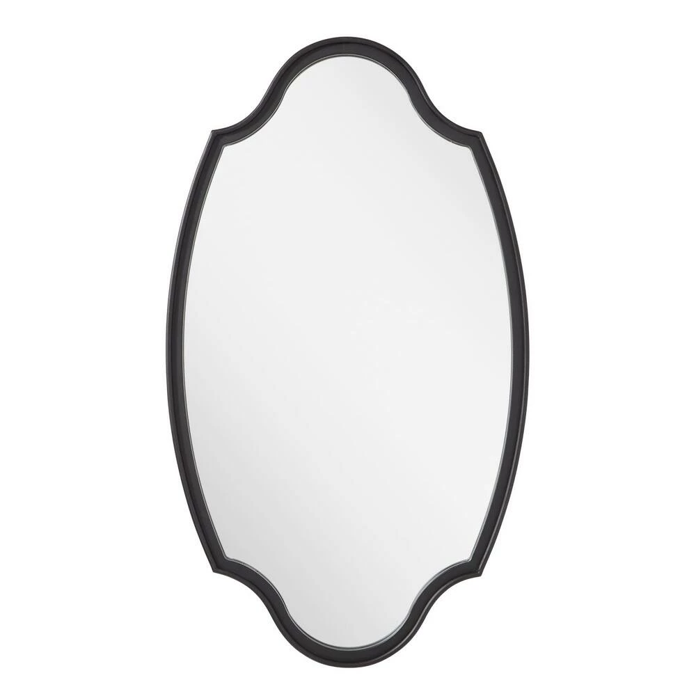 Signature Hardware Barewood 22 x 37-3/4 x 1-1/4 in. Oval Decorative Vanity Mirror in Black Powder Coat 4 Signature Hardware Barewood 22 x 37-3/4 x 1-1/4 in. Oval Decorative Vanity Mirror in Black Powder Coat - Image 4